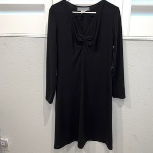Black Long Sleeved Midi Dress, Size: M